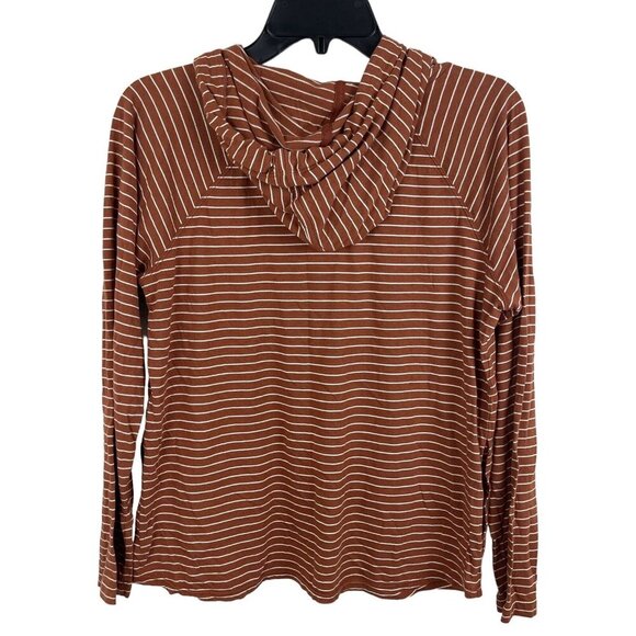 Kenneth Cole Women Long Sleeve Striped Pullover Sweater Hoodie Size L - Picture 2 of 5